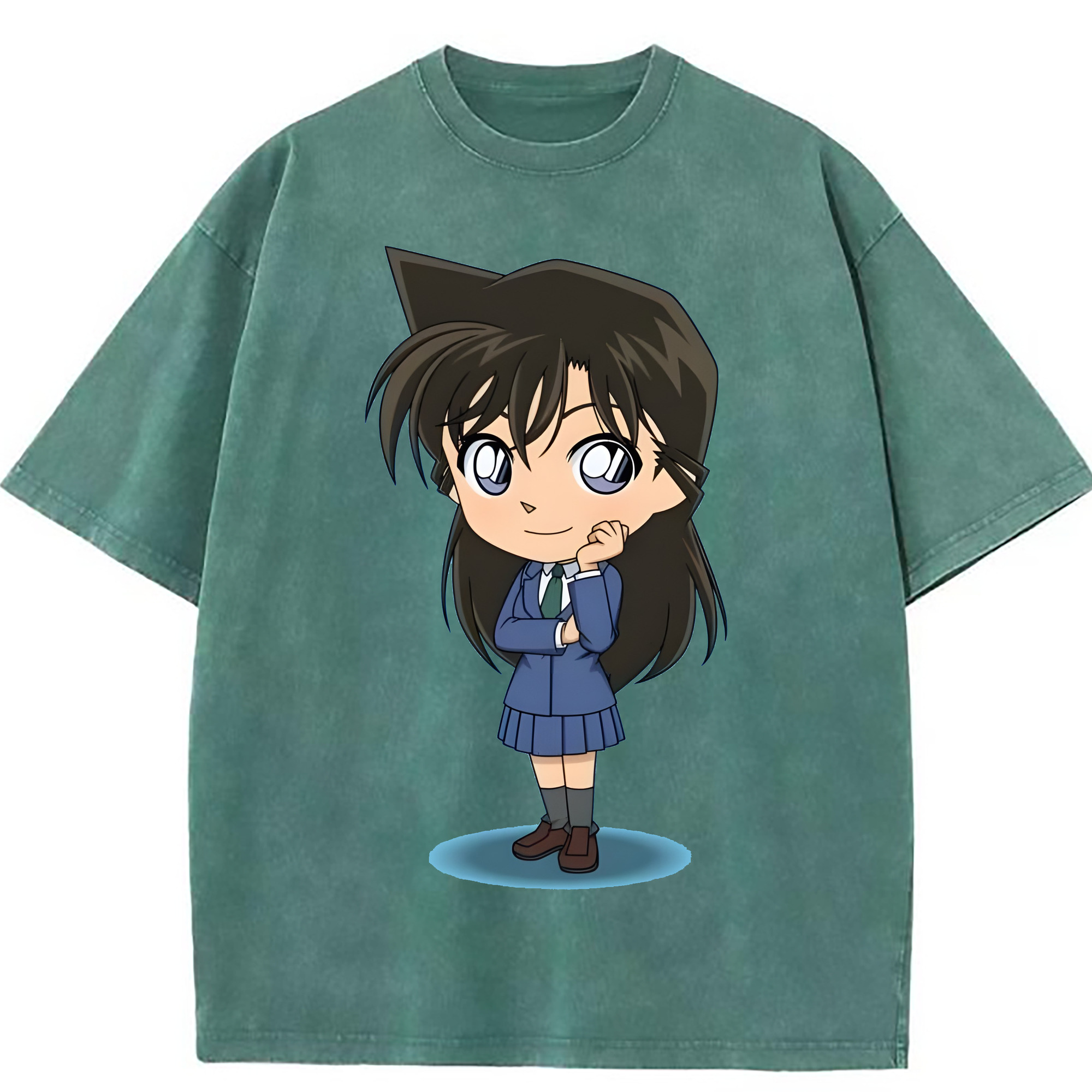 （画像用） 名探偵コナン 毛利 蘭 もうり らん、モーリ ラン Detective Conan Rachel Moore 綿100% ヴィンテージ風 半袖Tシャツ（フロントプリント）